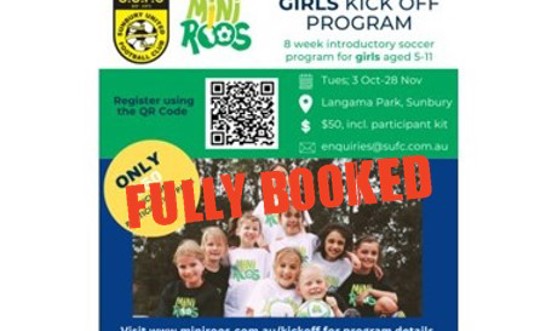 8 Week Girls Kick Off program Fully Booked!