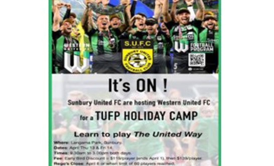 Western United FC Holiday Camp April 2023 - Limited places left!
