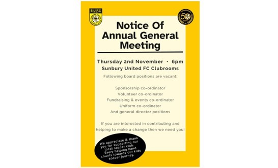 SUFC Annual General Meeting 2023